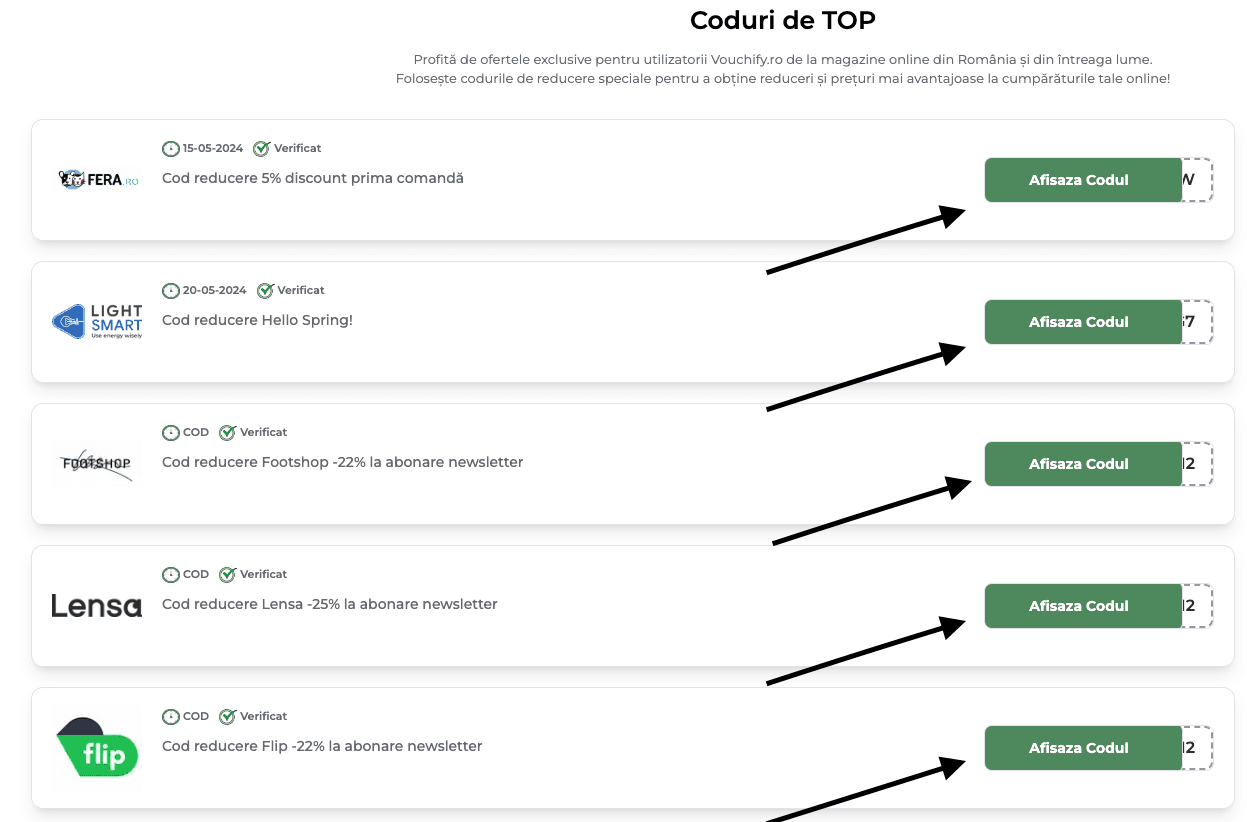 Vouchify | Cupoane, Coduri de Reducere și Vouchere | Peste 800 Magazine Vouchify | Cupoane, Coduri de Reducere și Vouchere | Peste 800 Magazine