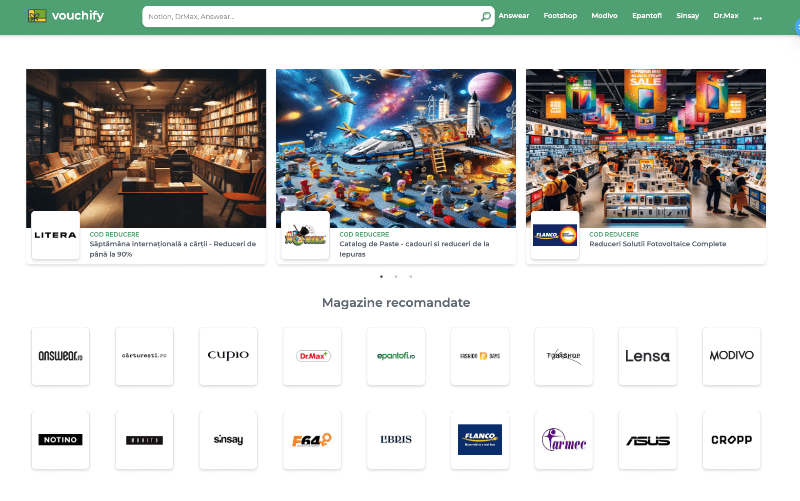 Vouchify | Cupoane, Coduri de Reducere și Vouchere | Peste 800 Magazine Vouchify | Cupoane, Coduri de Reducere și Vouchere | Peste 800 Magazine